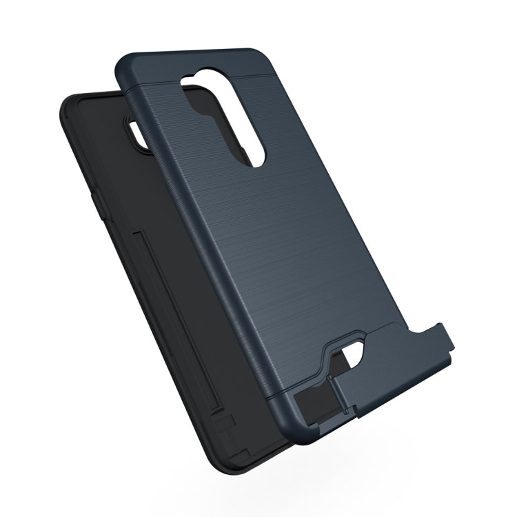 Brushed Texture Case for LG G7 ThinQ , with Holder & Card Slot