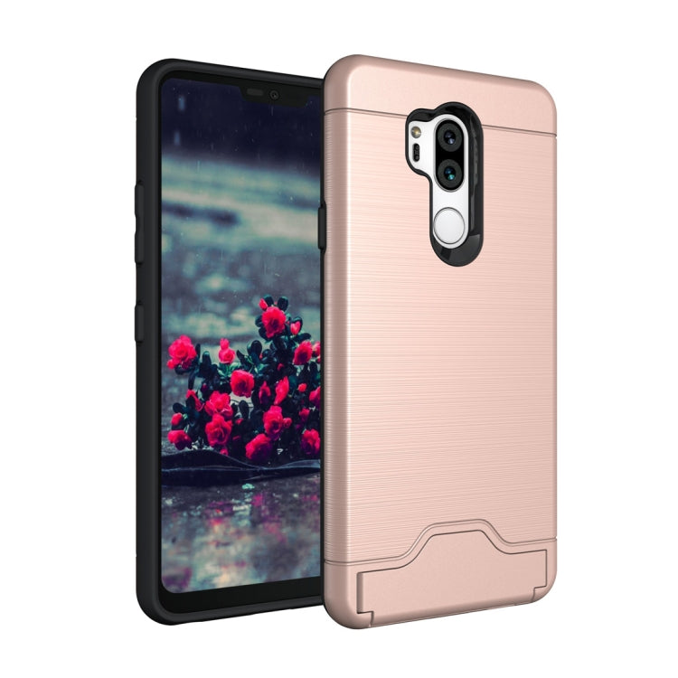 Brushed Texture Case for LG G7 ThinQ , with Holder & Card Slot