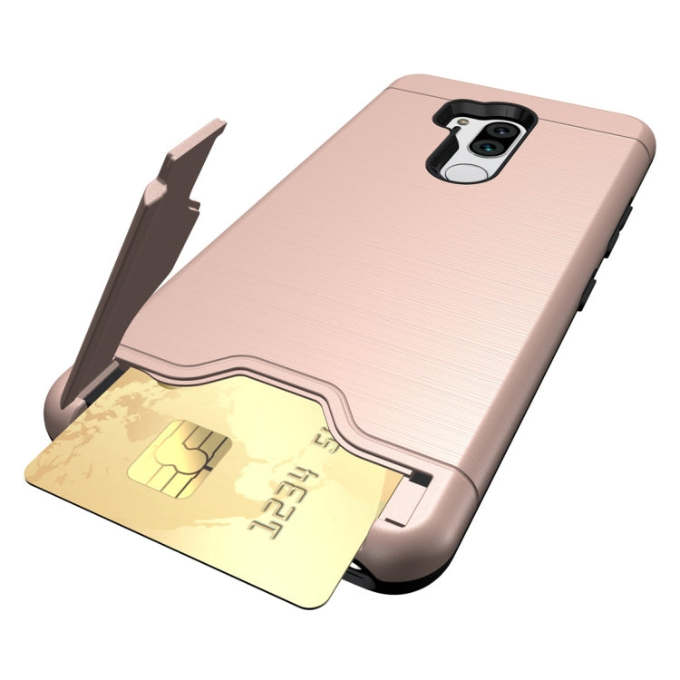 Brushed Texture Case for LG G7 ThinQ , with Holder & Card Slot