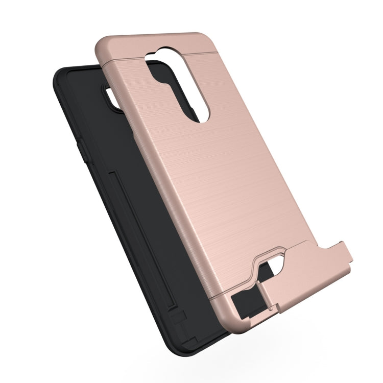 Brushed Texture Case for LG G7 ThinQ , with Holder & Card Slot