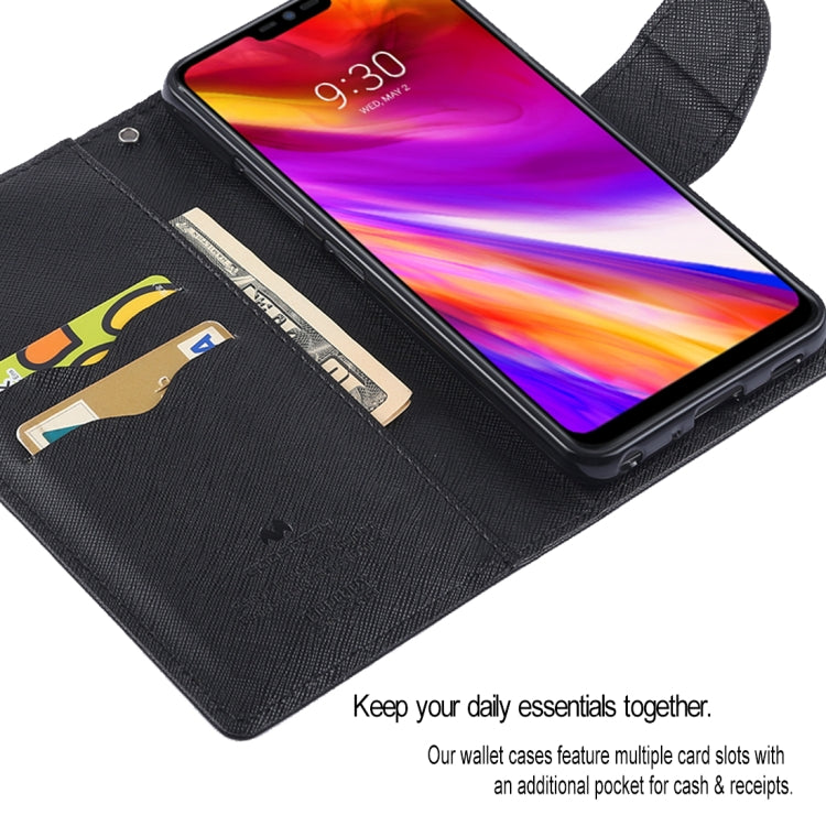 GOOSPERY FANCY DIARY Horizontal Flip PU Leather Case for LG G7 ThinQ, with Holder & Card Slots & Wallet