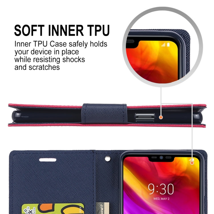 GOOSPERY FANCY DIARY Horizontal Flip PU Leather Case for LG G7 ThinQ, with Holder & Card Slots & Wallet
