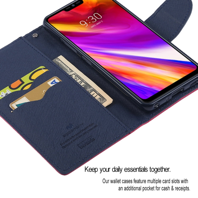 GOOSPERY FANCY DIARY Horizontal Flip PU Leather Case for LG G7 ThinQ, with Holder & Card Slots & Wallet