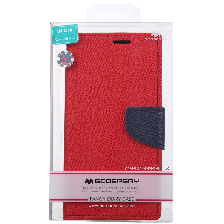 GOOSPERY FANCY DIARY Horizontal Flip PU Leather Case for LG G7 ThinQ, with Holder & Card Slots & Wallet