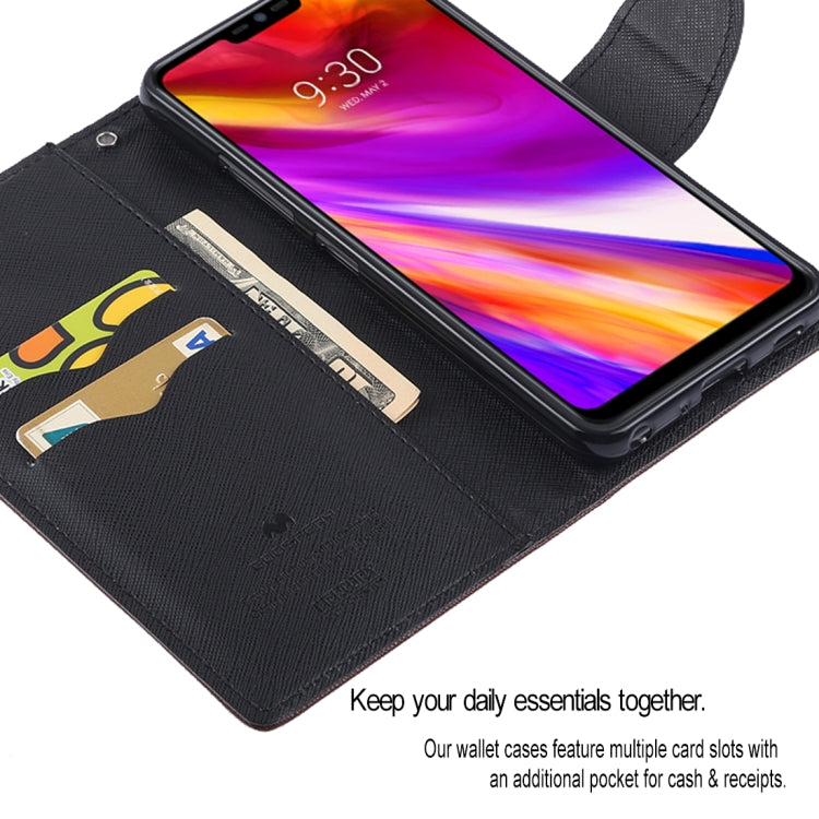 GOOSPERY FANCY DIARY Horizontal Flip PU Leather Case for LG G7 ThinQ, with Holder & Card Slots & Wallet