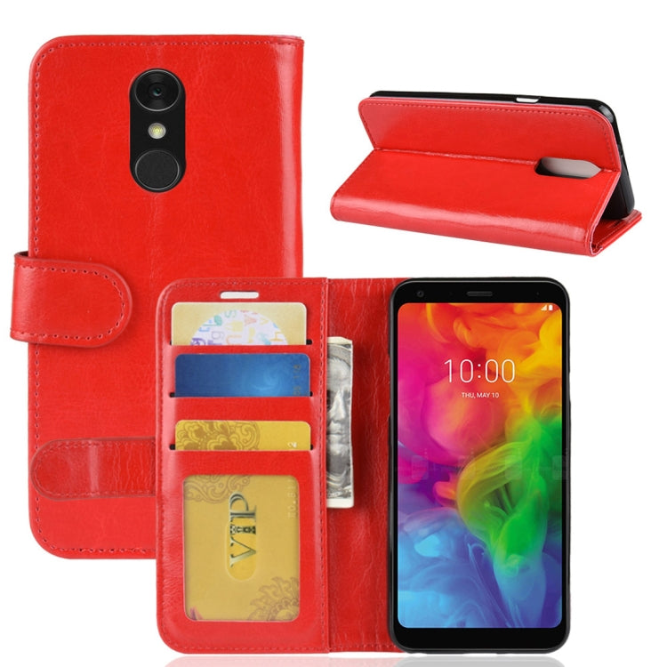 Crazy Horse Texture Horizontal Flip Leather PU + TPU Case for LG Q7, with Wallet & Holder & Card Slots