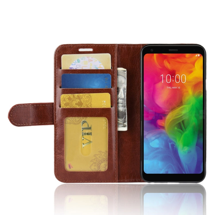 Crazy Horse Texture Horizontal Flip Leather PU + TPU Case for LG Q7, with Wallet & Holder & Card Slots