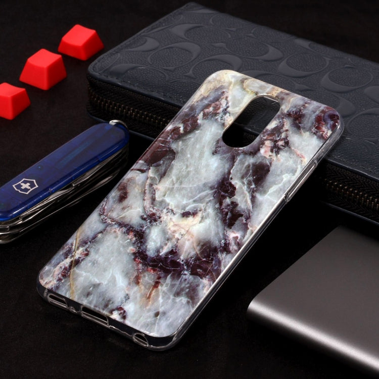 Marble Pattern Soft TPU Case For LG Q7