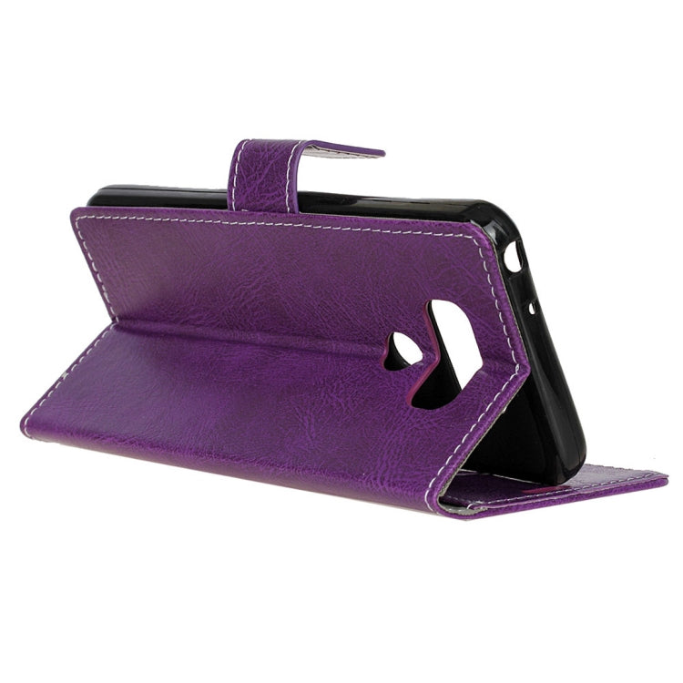 Retro Crazy Horse Texture Horizontal Flip Leather Case for LG V40 ThinQ, with Holder & Card Slots & Wallet & Photo Frame