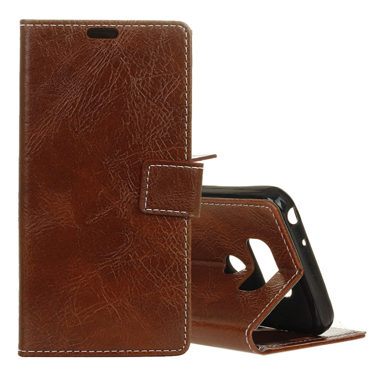Retro Crazy Horse Texture Horizontal Flip Leather Case for LG V40 ThinQ, with Holder & Card Slots & Wallet & Photo Frame