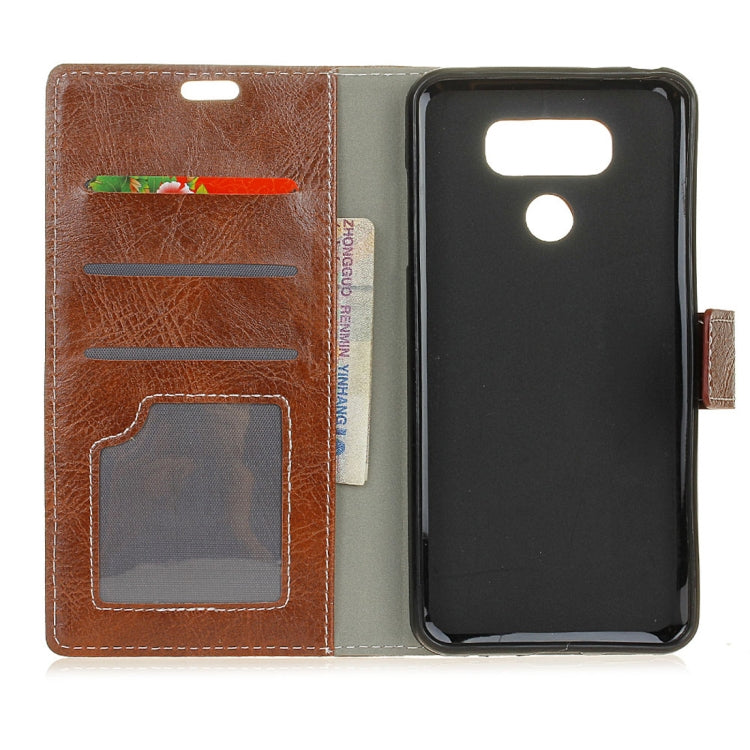 Retro Crazy Horse Texture Horizontal Flip Leather Case for LG V40 ThinQ, with Holder & Card Slots & Wallet & Photo Frame