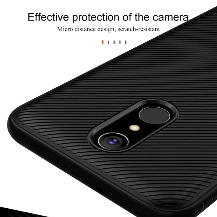 lenuo Leshen Series Stripe Texture TPU Case for LG Q7 (Blue)