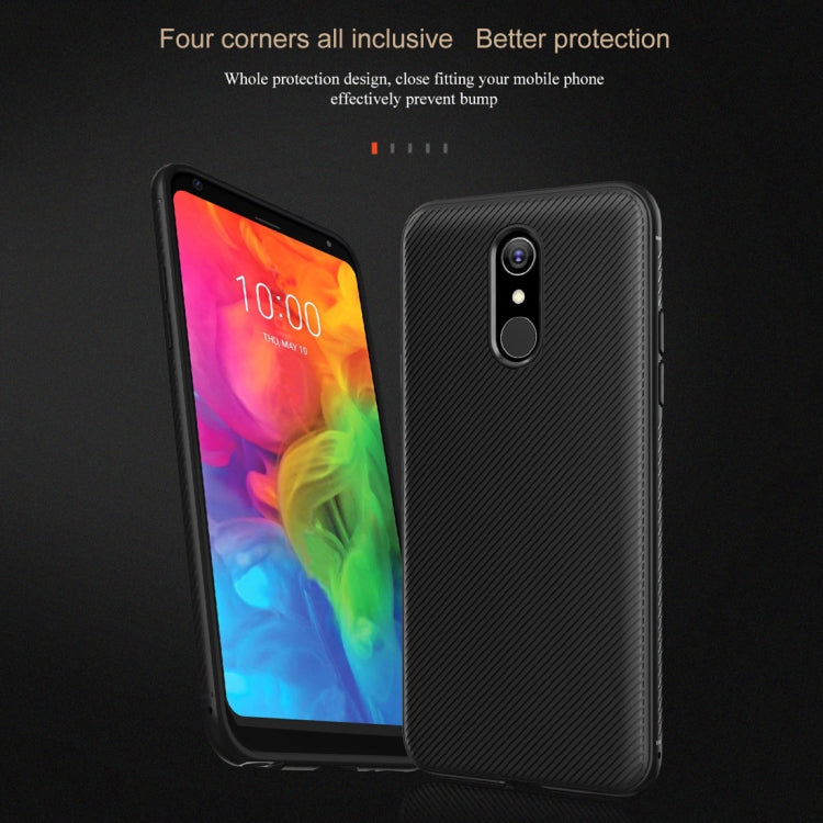 lenuo Leshen Series Stripe Texture TPU Case for LG Q7 (Blue)