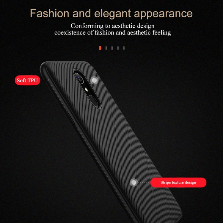 lenuo Leshen Series Stripe Texture TPU Case for LG Q7 (Blue)