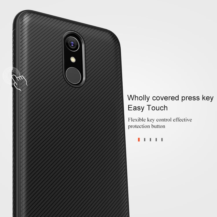 lenuo Leshen Series Stripe Texture TPU Case for LG Q7 (Blue)