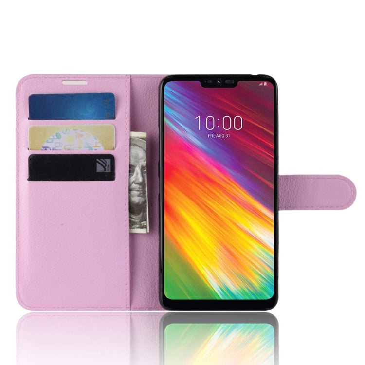 Texture Horizontal Flip Leather PU + TPU Case for LG G7 Fit, with Wallet & Holder & Card Slots
