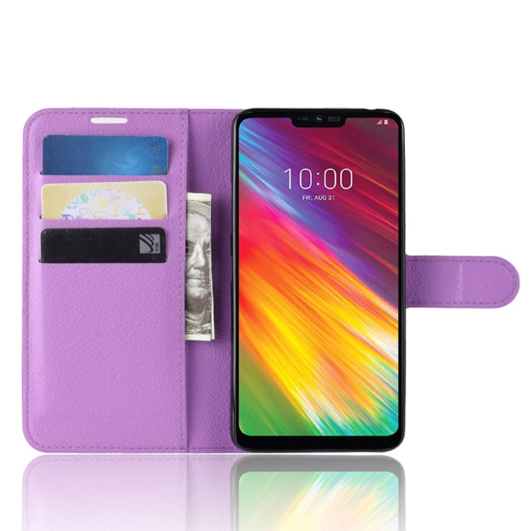 Texture Horizontal Flip Leather PU + TPU Case for LG G7 Fit, with Wallet & Holder & Card Slots