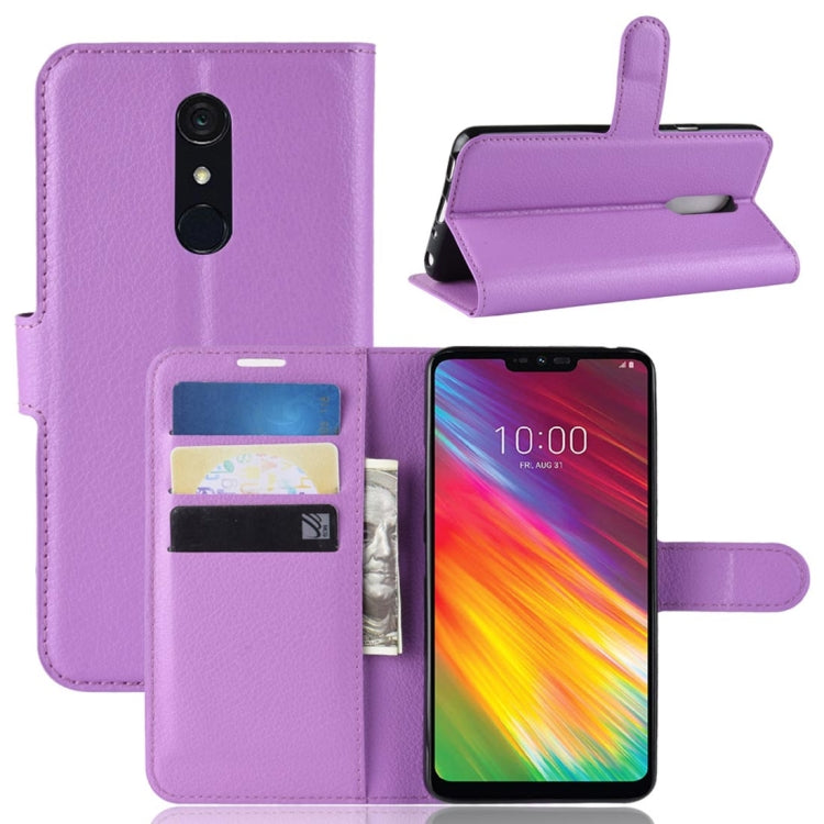 Texture Horizontal Flip Leather PU + TPU Case for LG G7 Fit, with Wallet & Holder & Card Slots