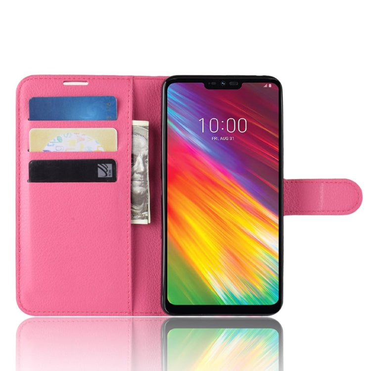 Texture Horizontal Flip Leather PU + TPU Case for LG G7 Fit, with Wallet & Holder & Card Slots