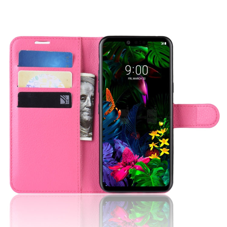 Litchi Texture Horizontal Flip Leather Case for LG G8 ThinQ, with Wallet & Holder & Card Slots