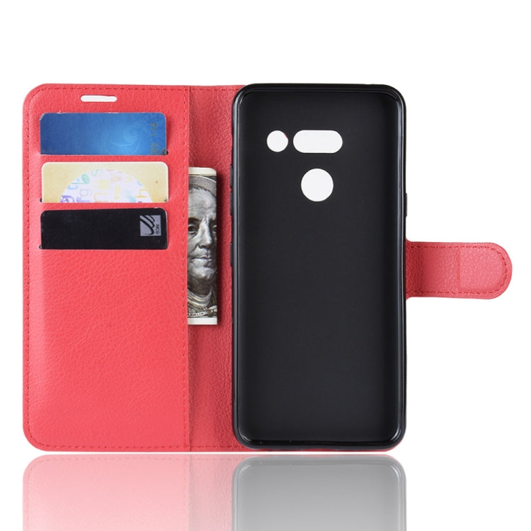 Litchi Texture Horizontal Flip Leather Case for LG G8 ThinQ, with Wallet & Holder & Card Slots
