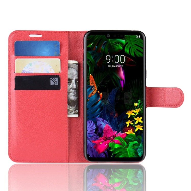 Litchi Texture Horizontal Flip Leather Case for LG G8 ThinQ, with Wallet & Holder & Card Slots