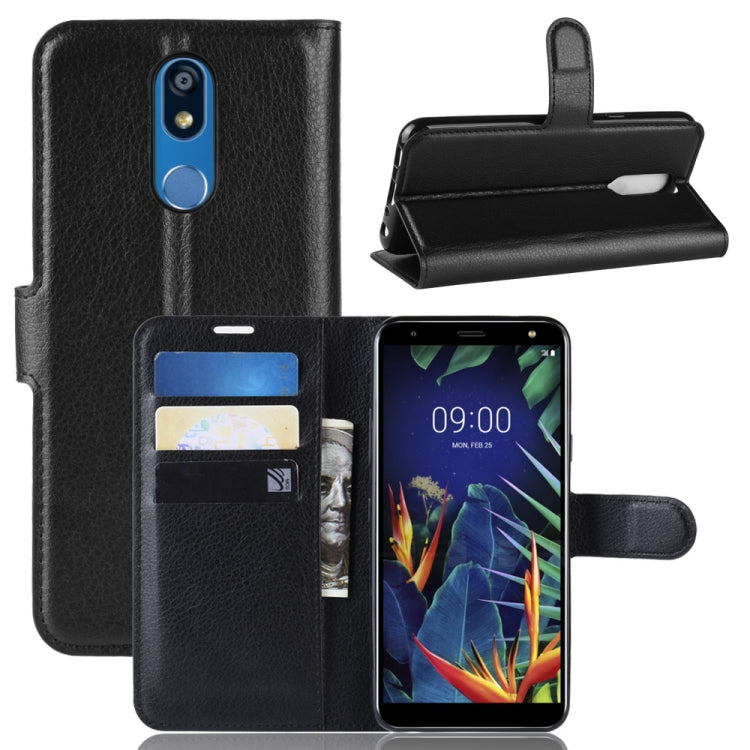 Litchi Texture Horizontal Flip Leather Case for LG K40, with Wallet & Holder & Card Slots
