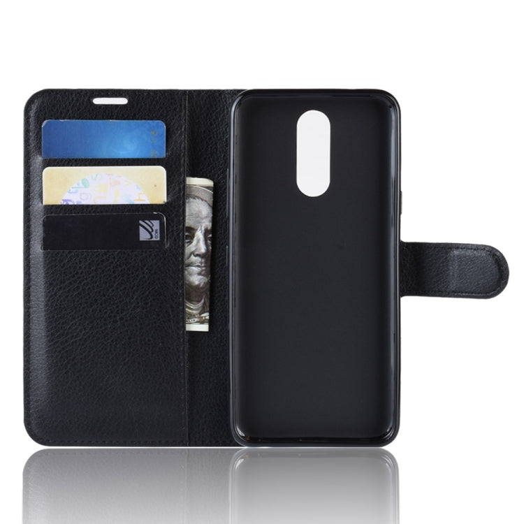 Litchi Texture Horizontal Flip Leather Case for LG K40, with Wallet & Holder & Card Slots