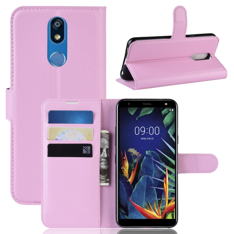 Litchi Texture Horizontal Flip Leather Case for LG K40, with Wallet & Holder & Card Slots