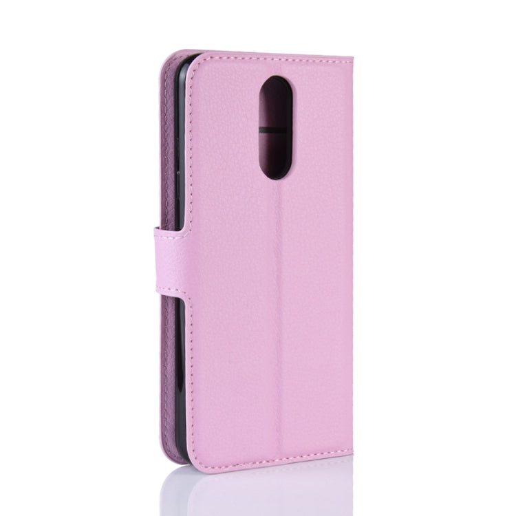 Litchi Texture Horizontal Flip Leather Case for LG K40, with Wallet & Holder & Card Slots
