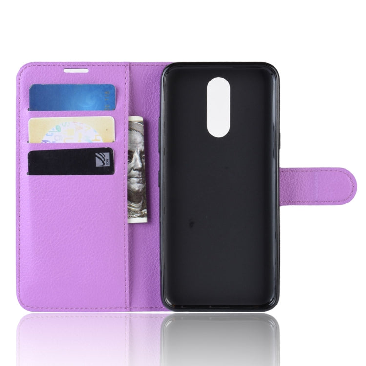 Litchi Texture Horizontal Flip Leather Case for LG K40, with Wallet & Holder & Card Slots
