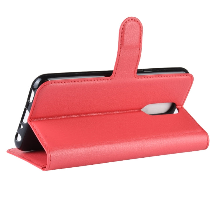 Litchi Texture Horizontal Flip Leather Case for LG K40, with Wallet & Holder & Card Slots