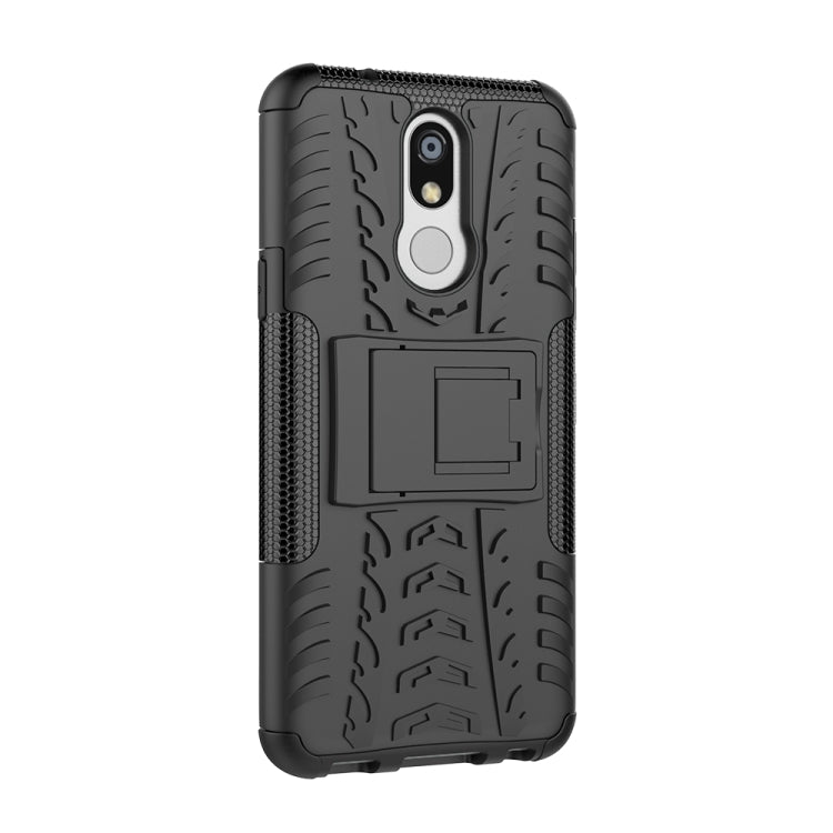 Shockproof PC + TPU Tire Pattern Case for LG K40, with Holder