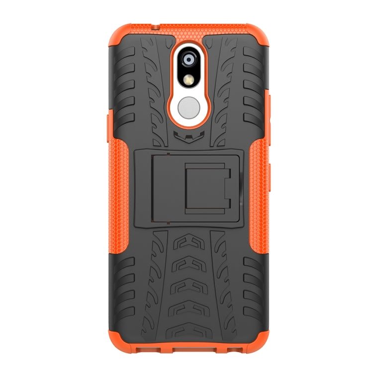 Shockproof PC + TPU Tire Pattern Case for LG K40, with Holder