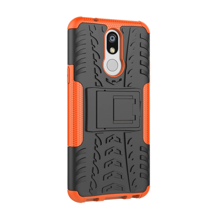Shockproof PC + TPU Tire Pattern Case for LG K40, with Holder