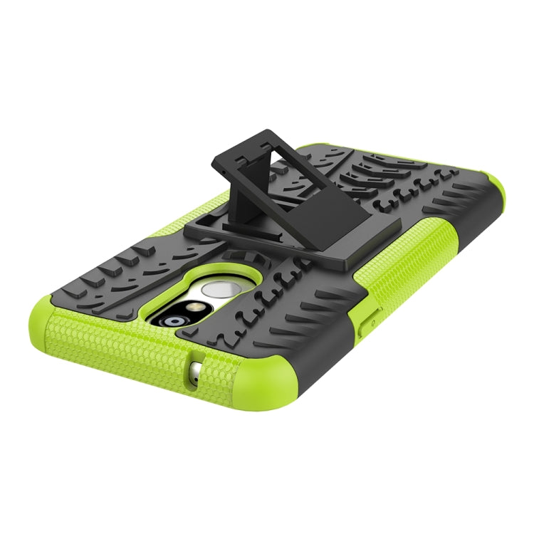 Shockproof PC + TPU Tire Pattern Case for LG K40, with Holder