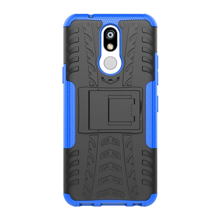 Shockproof PC + TPU Tire Pattern Case for LG K40, with Holder