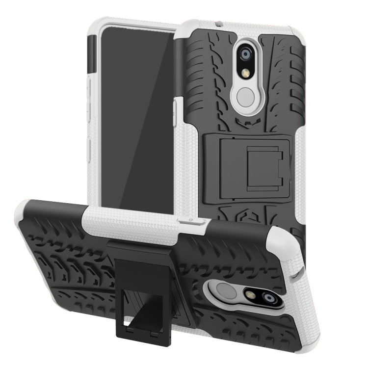 Shockproof PC + TPU Tire Pattern Case for LG K40, with Holder