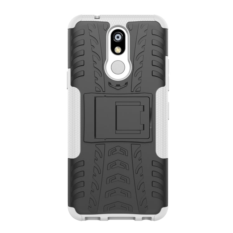 Shockproof PC + TPU Tire Pattern Case for LG K40, with Holder