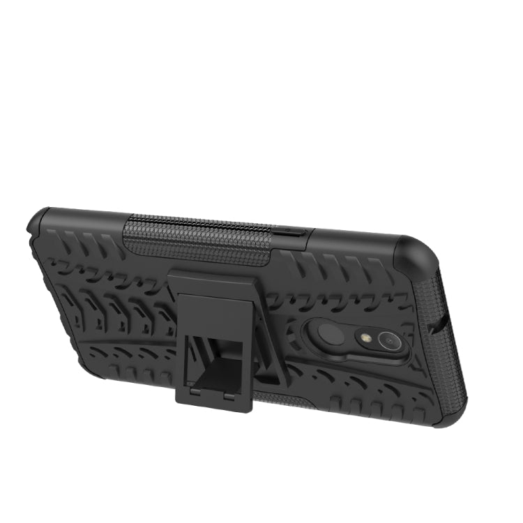 Tire Texture TPU+PC Shockproof Case for LG Q Stylo 5, with Holder