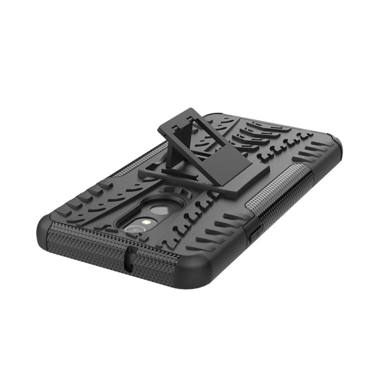 Tire Texture TPU+PC Shockproof Case for LG Q Stylo 5, with Holder