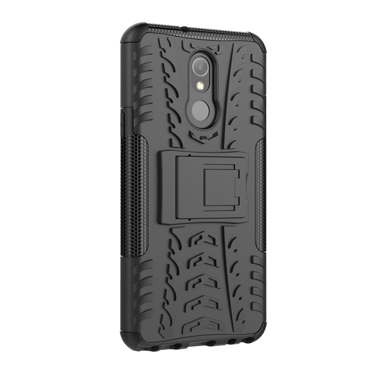 Tire Texture TPU+PC Shockproof Case for LG Q Stylo 5, with Holder