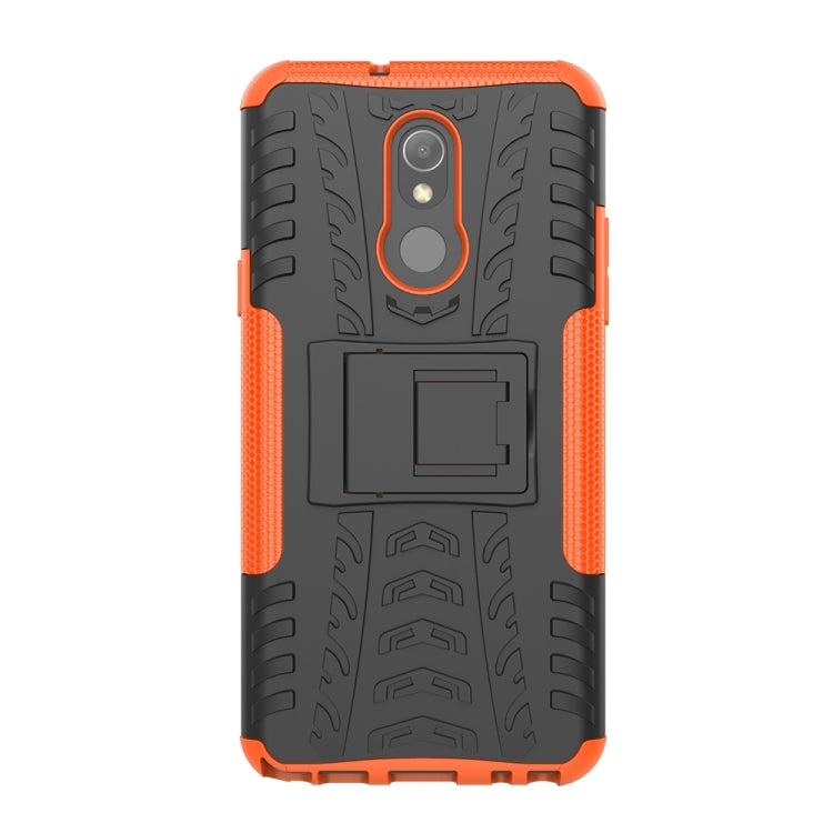 Tire Texture TPU+PC Shockproof Case for LG Q Stylo 5, with Holder