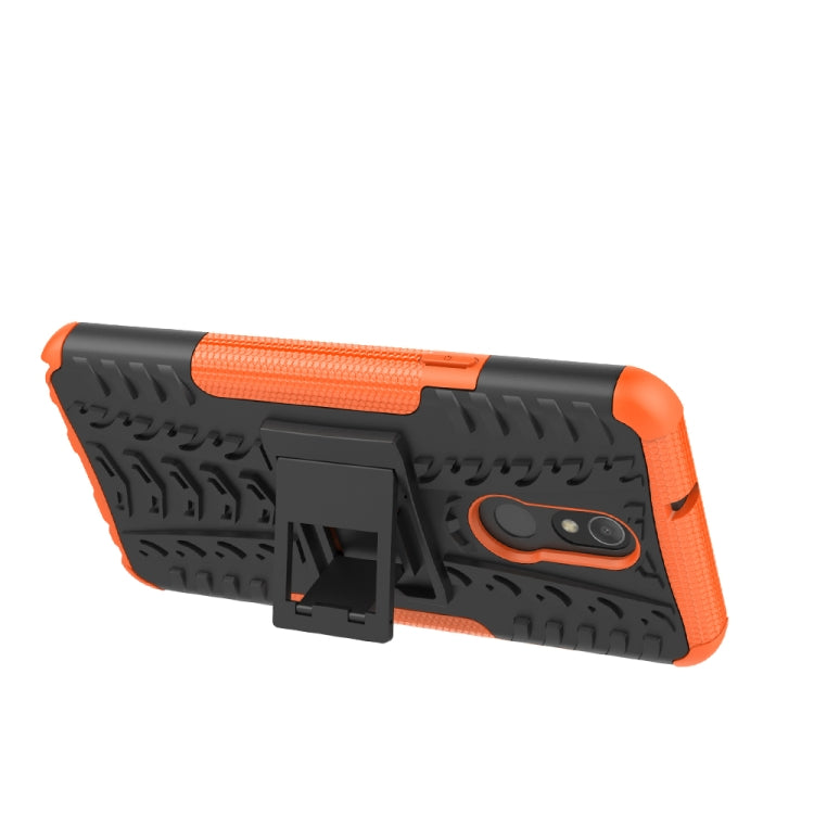 Tire Texture TPU+PC Shockproof Case for LG Q Stylo 5, with Holder