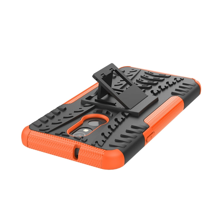 Tire Texture TPU+PC Shockproof Case for LG Q Stylo 5, with Holder