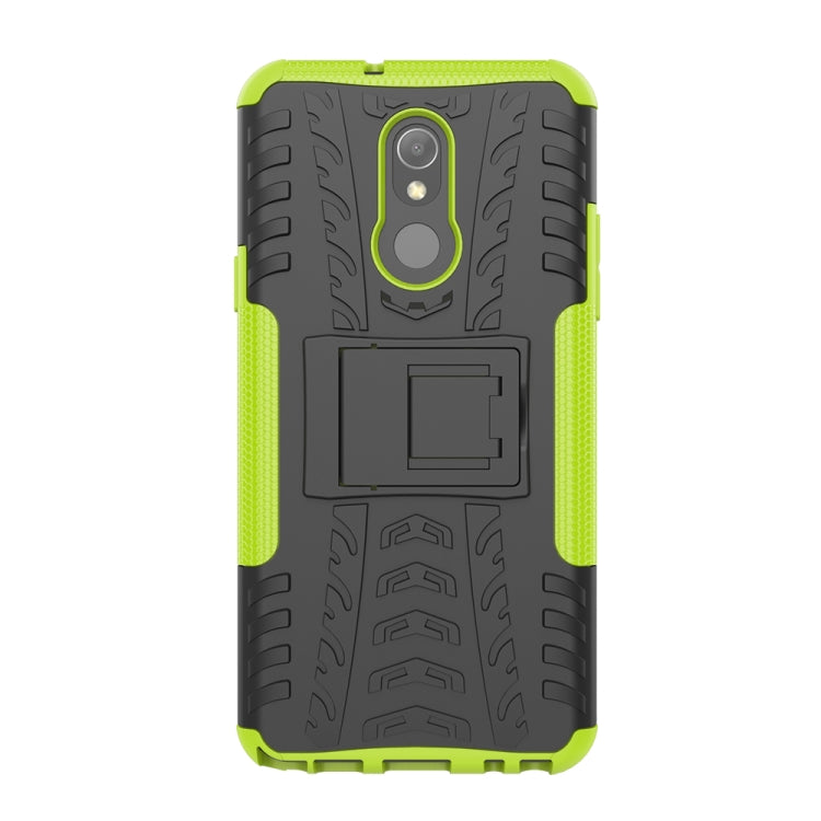 Tire Texture TPU+PC Shockproof Case for LG Q Stylo 5, with Holder