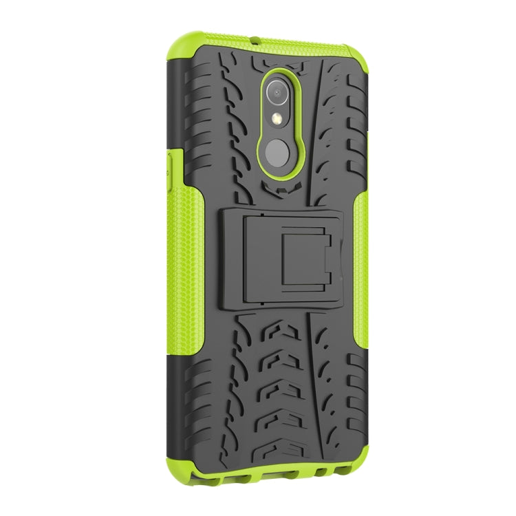 Tire Texture TPU+PC Shockproof Case for LG Q Stylo 5, with Holder