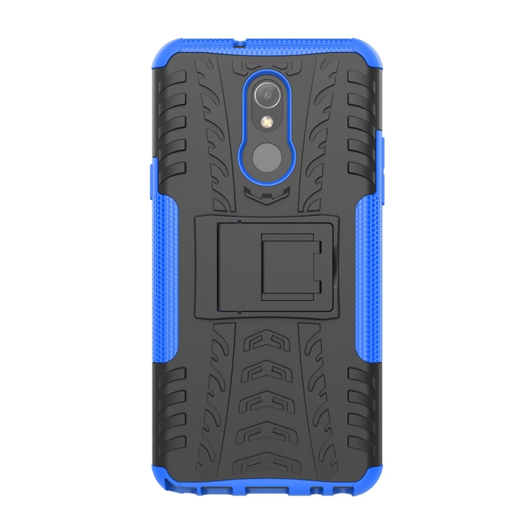 Tire Texture TPU+PC Shockproof Case for LG Q Stylo 5, with Holder