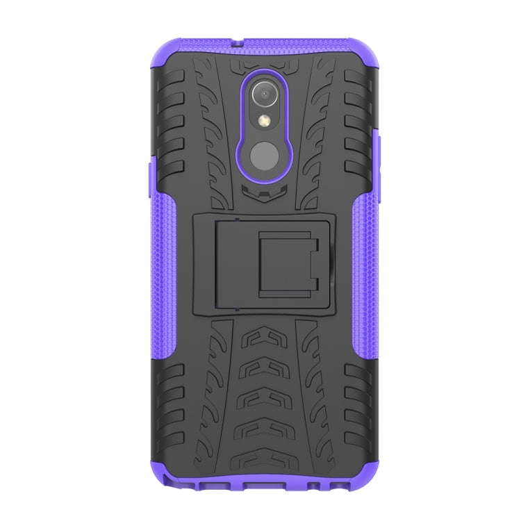 Tire Texture TPU+PC Shockproof Case for LG Q Stylo 5, with Holder