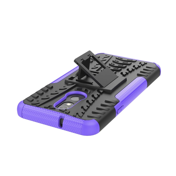 Tire Texture TPU+PC Shockproof Case for LG Q Stylo 5, with Holder